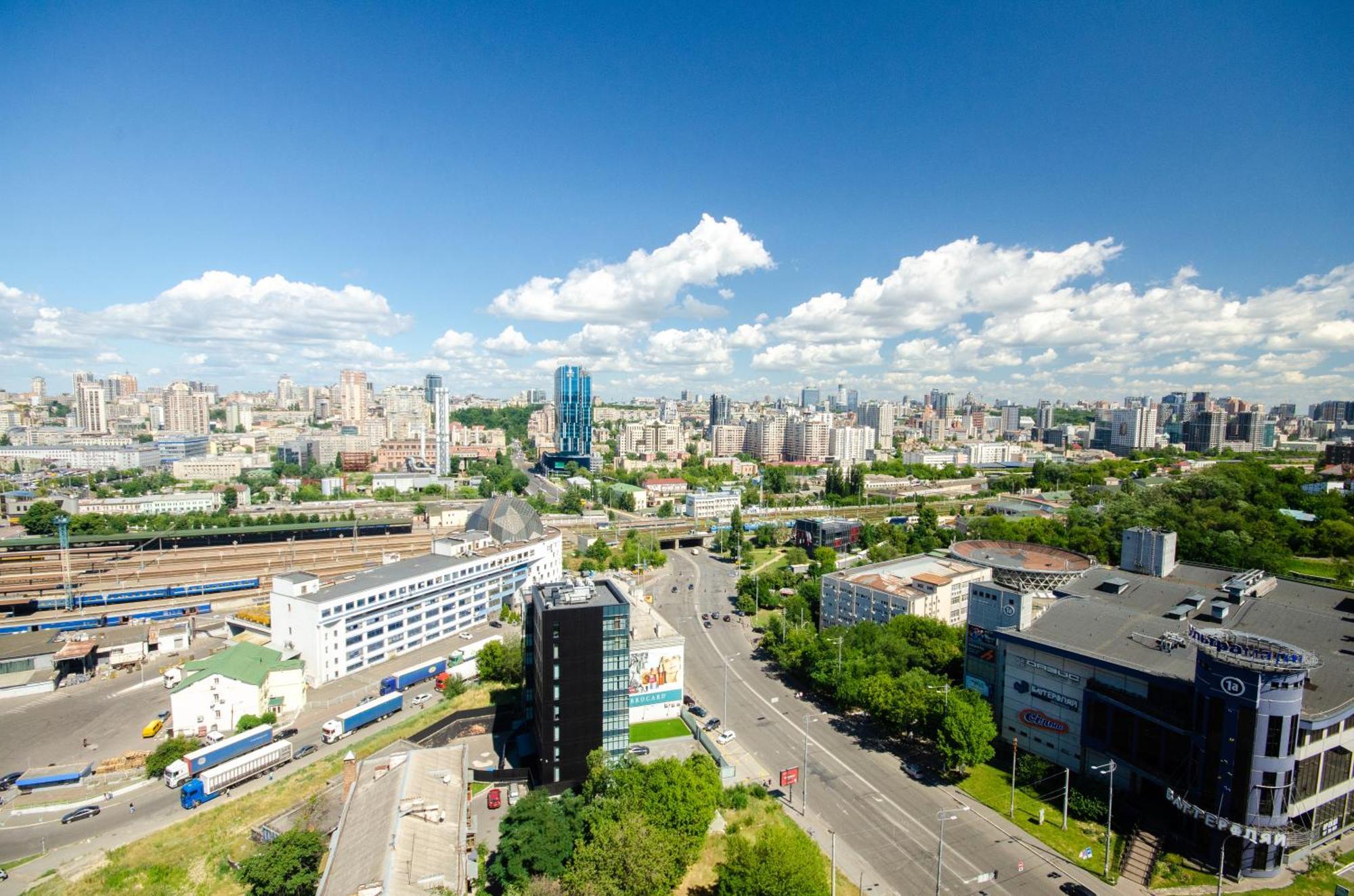Petrovdom 205-206 Panoramic City View Apartments At Rc Kvartet, Central Railway Station Kiev Eksteriør billede